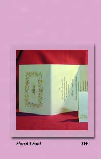 Bat Mitzvah Invitations FLORAL 3 FOLD