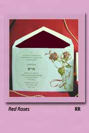 Bat Mitzvah Invitations RED ROSES