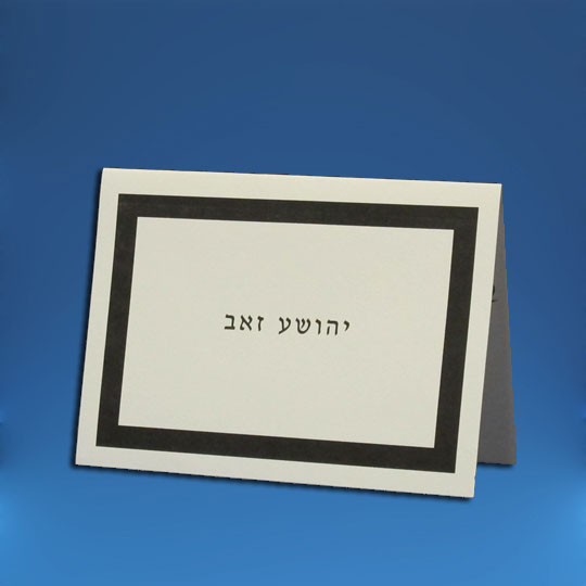 Jewish Hebrew English  Invitations - Thick Border Vellum TY