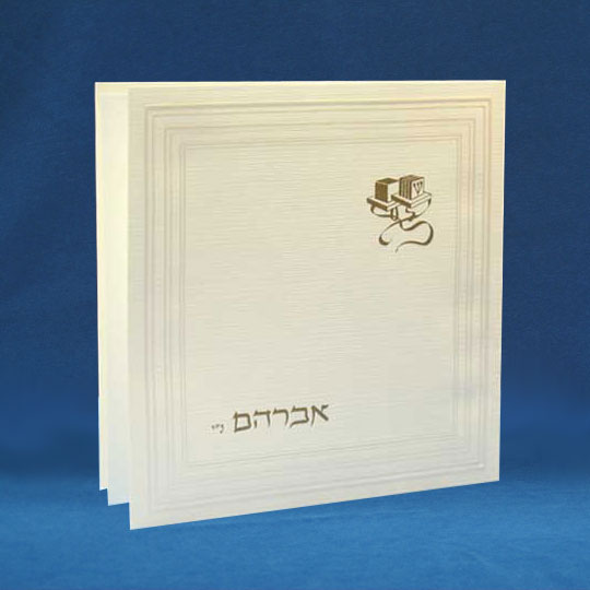 Jewish Hebrew English Bar Mitzvah Invitations - Square 