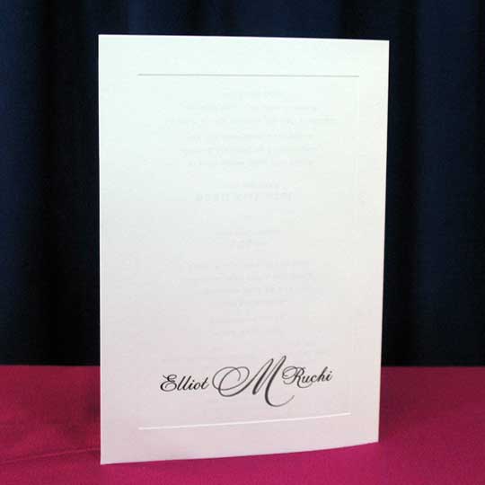 Jewish Hebrew English Wedding Invitations - Majestic Double Panel Mono